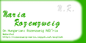 maria rozenzweig business card